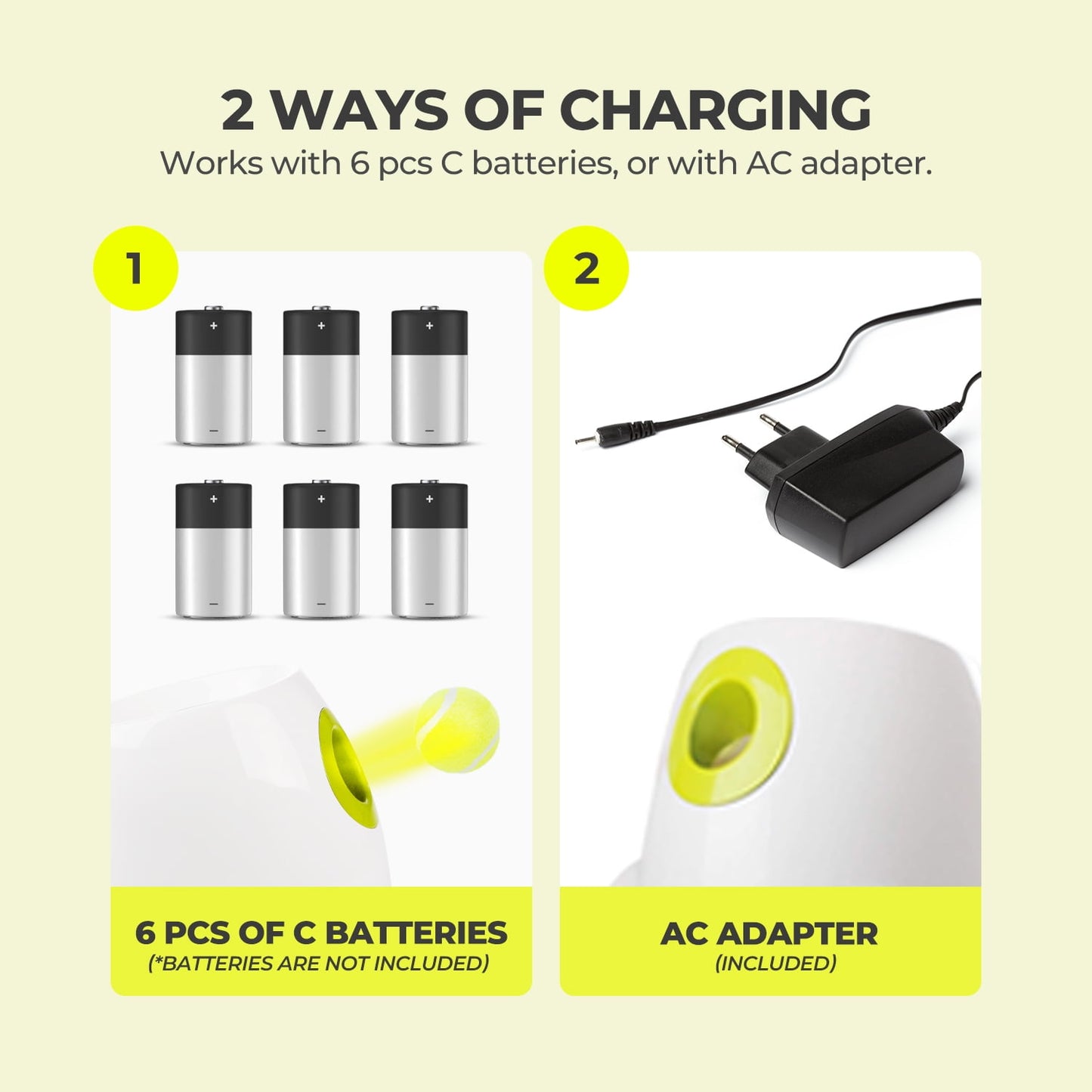 Automatic Tennis Ball Launcher for Small to Medium Sized Dogs, 3 Balls Included, Mini