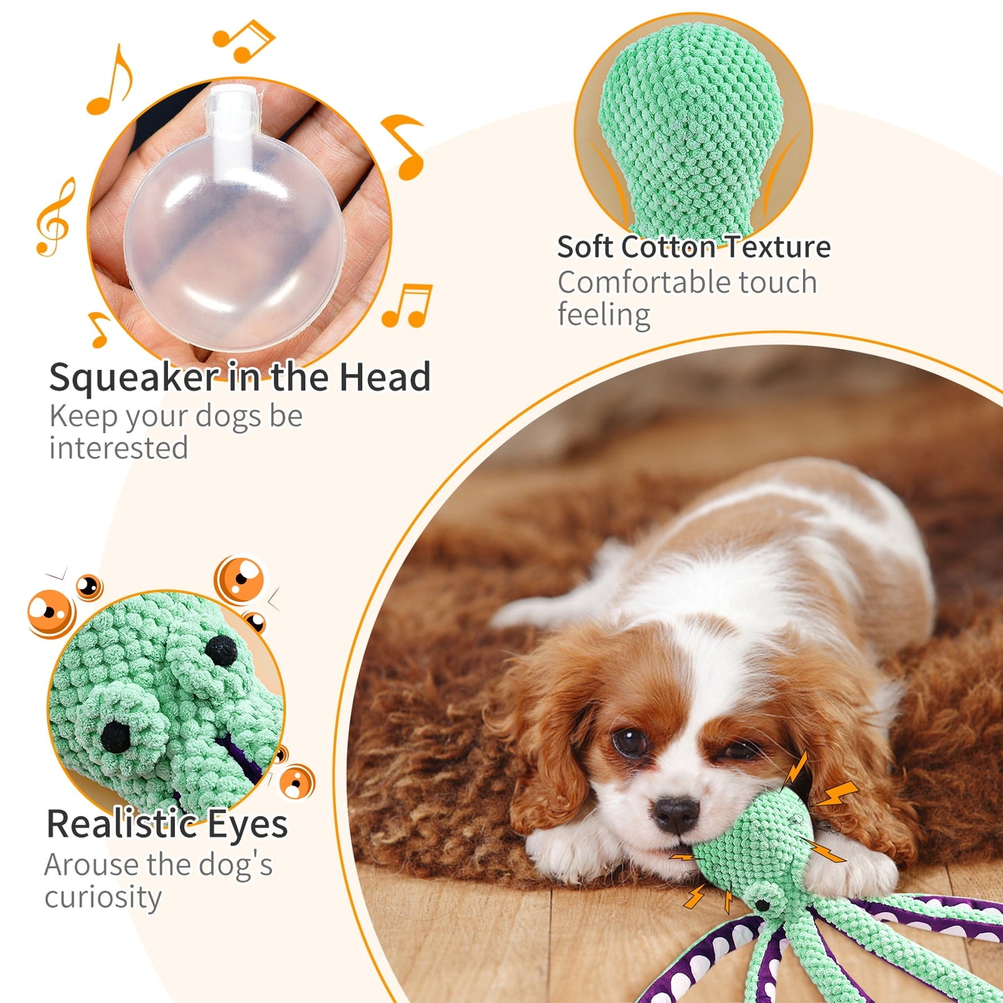 Squeaky Plush Dog Toy for Aggressive Chewers