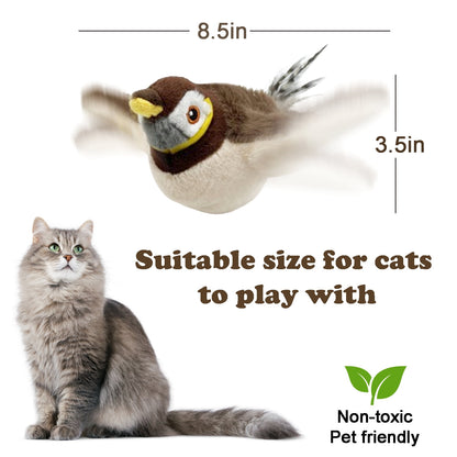 Cat Toys Flapping Bird Rechargeable Touch Activated